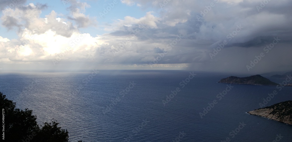 Fototapeta premium cruise travel and beach tourism in Greece