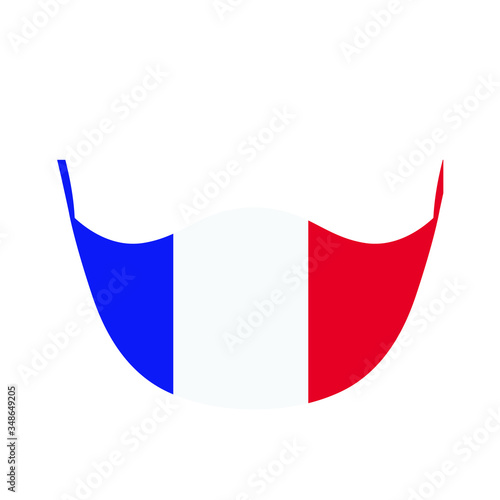 Free Download France flag in background of mask use corona virus - GFXLoad