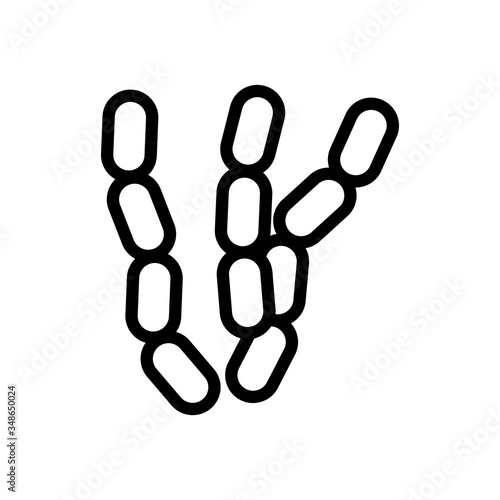 infectious bacteria icon vector. infectious bacteria sign. isolated contour symbol illustration