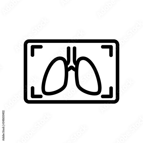 lung scanner icon vector. lung scanner sign. isolated contour symbol illustration