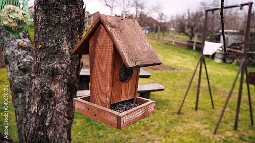 Birdhouse middle of the garden. © mbrandajsky