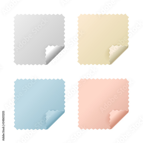 Cleaning wipes for optics, jewelry, microfiber. Vector illustration