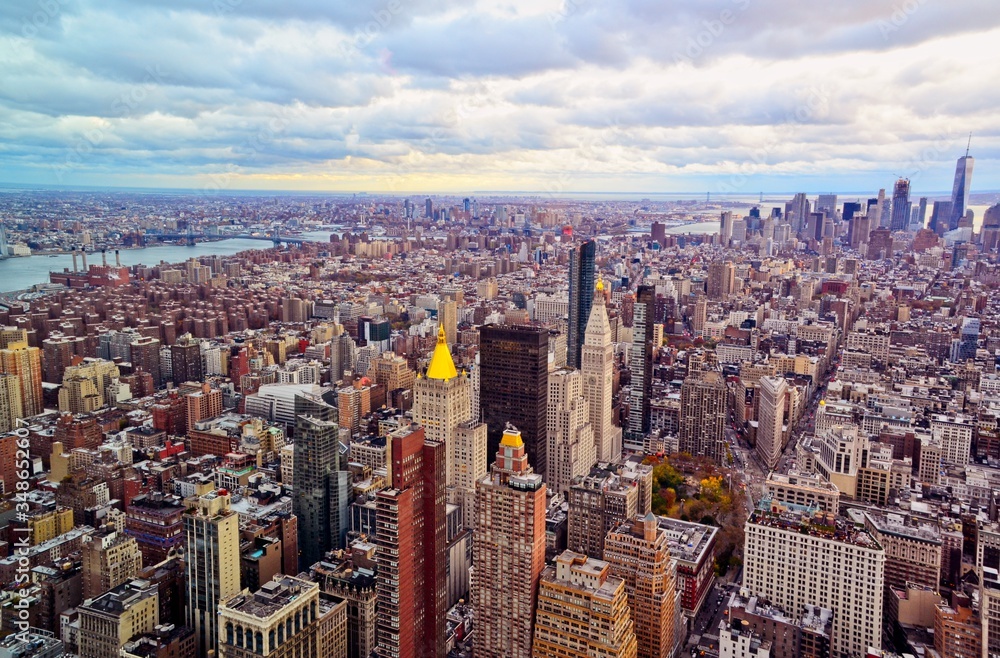 Fototapeta premium Aerial view of Manhattan, New York