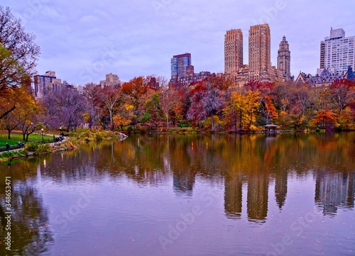 Central Park landscape in autumn