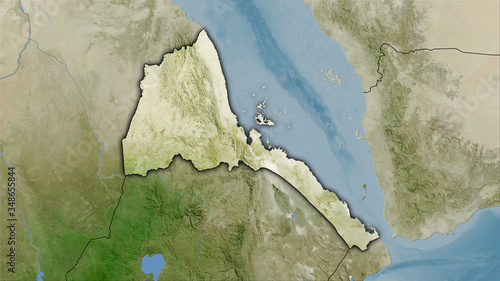 Bild auf Leinwand Eritrea, satellite B - dark glow