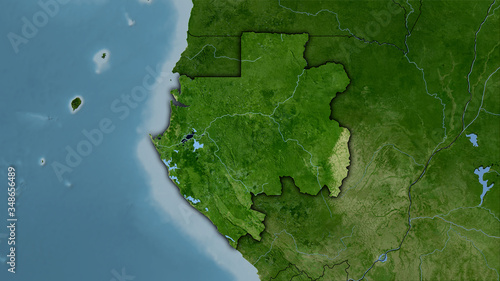 Gabon, satellite B - dark glow photo