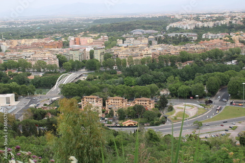 panorama of rome city italy