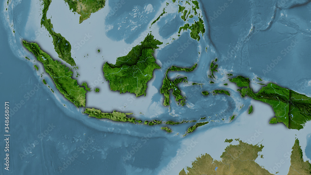 Indonesia, satellite B - dark glow