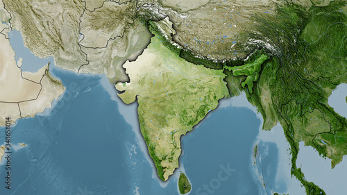 India, satellite B - dark glow