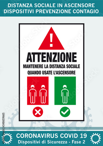 distanza sociale in ascensore, dispositivi prevenzione contagio