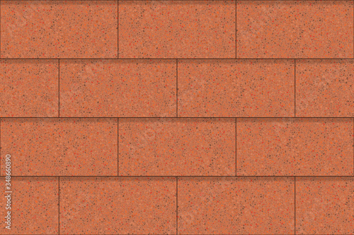 Asphalt shingles, red. Seamless pattern. Vector illustration EPS 10