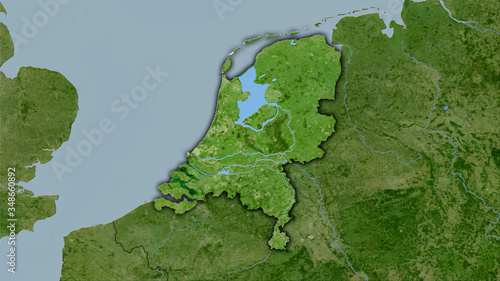Fotografie Netherlands, satellite B - dark glow