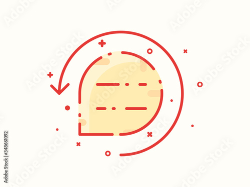 Autoresponder flat design, communication illustration concept. Design for banner, presentation, icon etc.