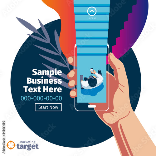 New business opportunities opening up online. The ladder leads the businessman up with the help of Internet technologies.