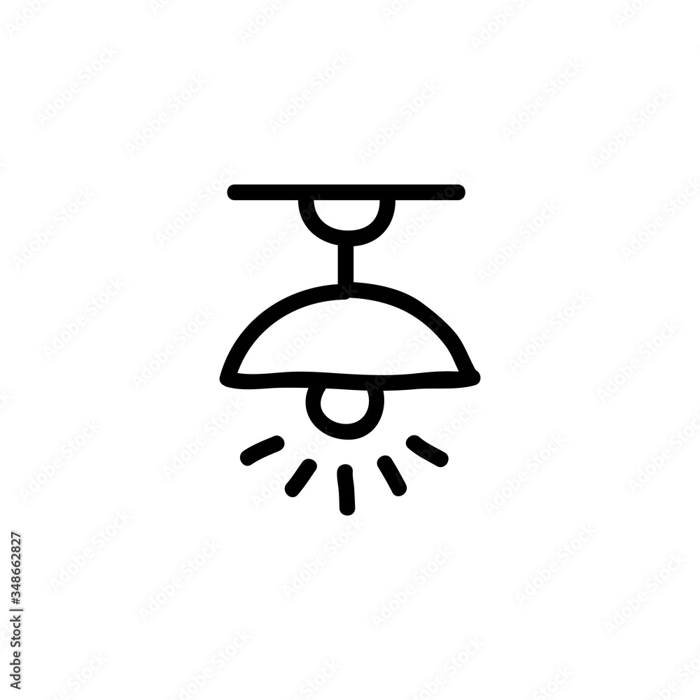 ceiling lamp doodle icon, vector illustration ceiling lamp doodle icon, vector illustration