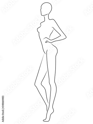 Outline of the woman body