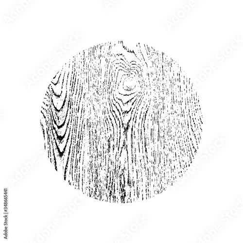 Wood circle design element isolated on white background. Vector illustration EPS 10