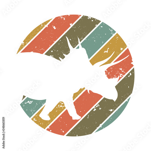 Triceratops design. Vector illustration isolated on white background