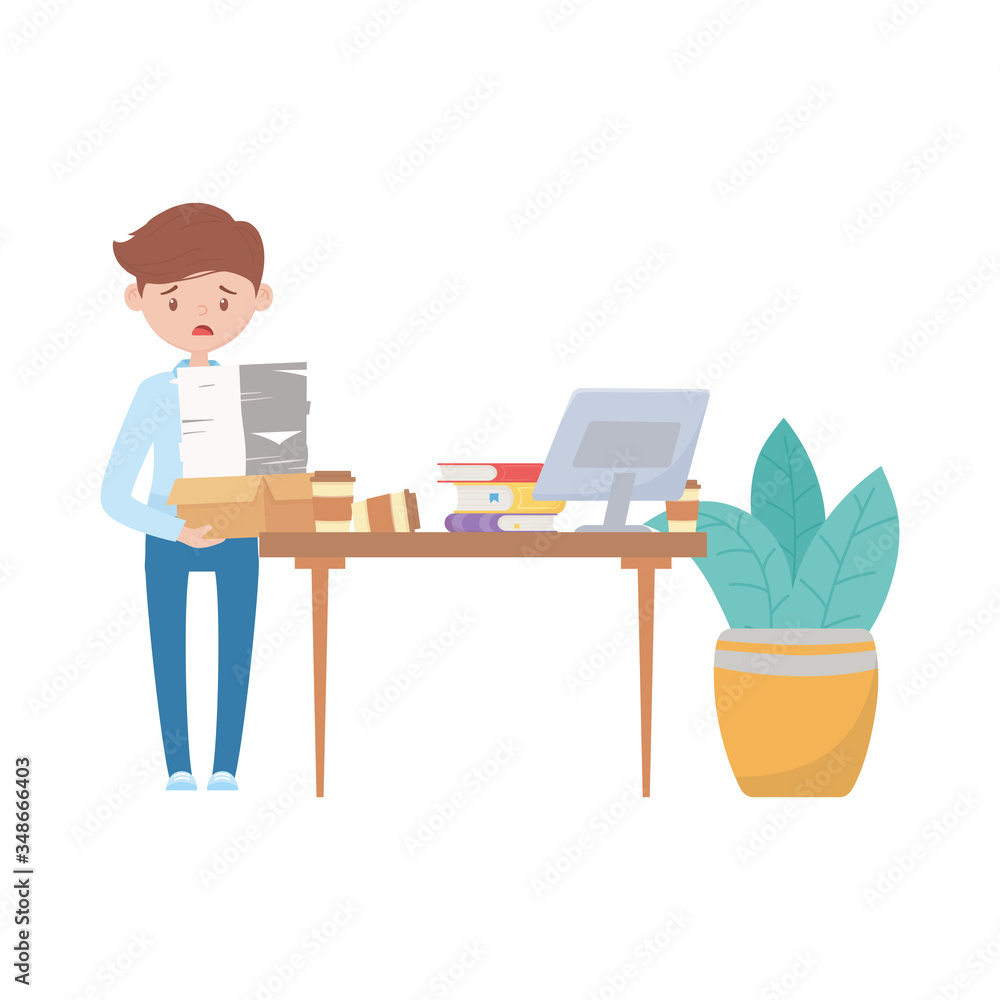 stress at work, frustrated worker with many documents desk with laptop books stress at work, frustrated worker with many documents desk with laptop books