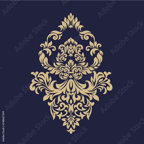 Damask white and black ornament.Traditional pattern.Decorative element eastern tracery.Floral ,victorian,baroque,Indian design. Texture for arabic wallpapers.