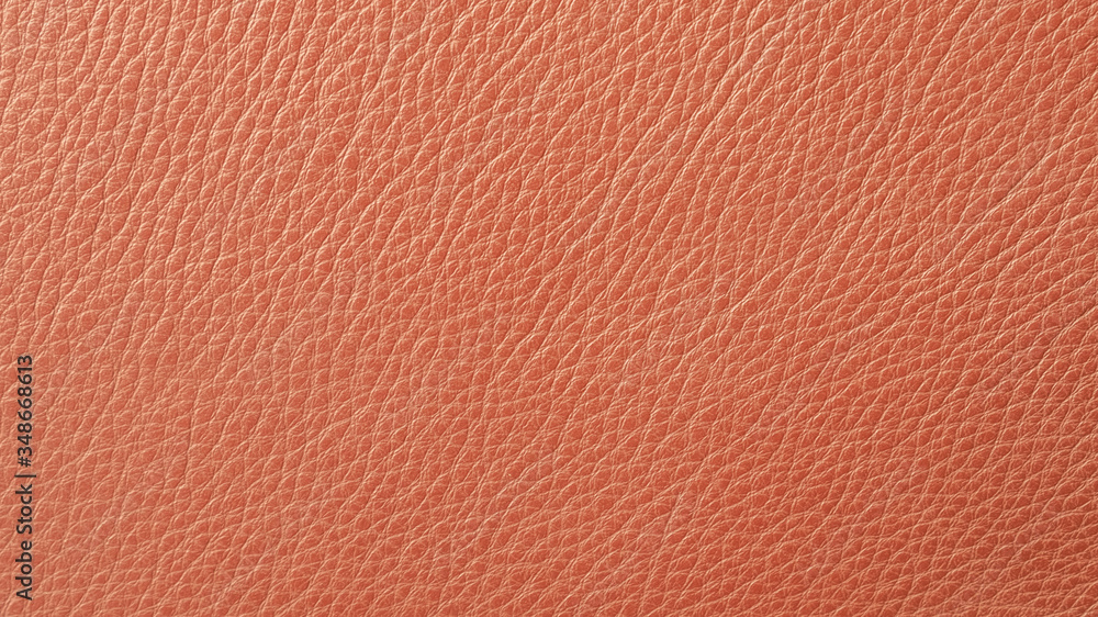 Fototapeta premium Red Leather Texture. Macro shooting, closeup. Background