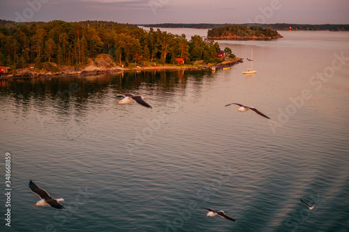 Fotografija Red summer mokki cabins in Turku archipelago