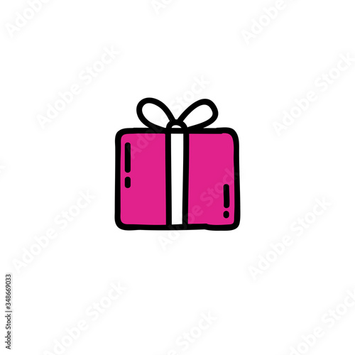 gift box doodle icon