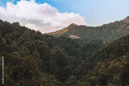 mountain landscape with clouds