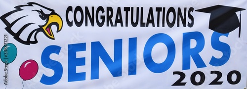 Obraz na płótnie Congratulations Seniors 2020 Banner