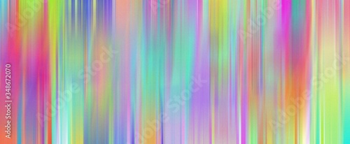 Holographic gradient stripes background.pastel rainbow shiny line texture. © arinee
