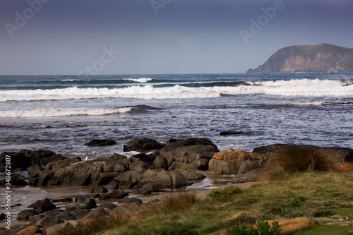 Beauty is rugged at South Bruny National Park in Tasmania, Australia photo