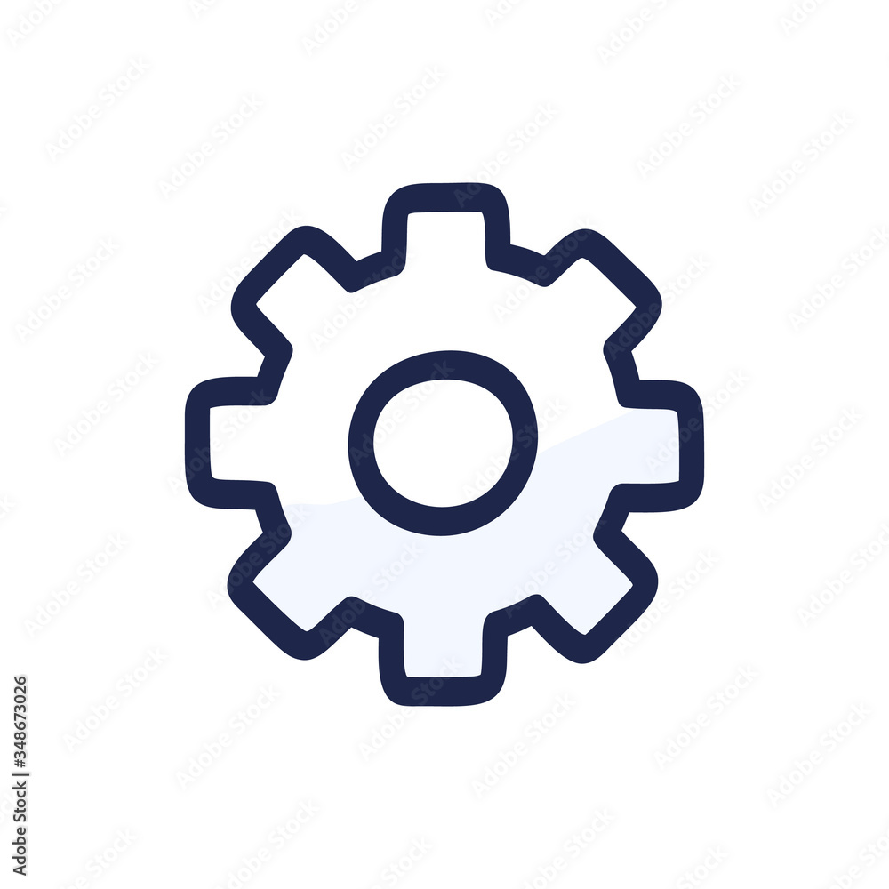 Gear Doodle vector icon. Cartoon hand drawn style outline icon Technology, mechanics, team, group, community. Vector illustration. Gear Doodle vector icon. Cartoon hand drawn style outline icon Technology, mechanics, team, group, community. Vector illustration.