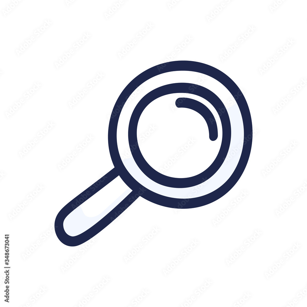 Hand drawn magnifier doodle icon. Hand drawn black outline cartoon style vector illustration Hand drawn magnifier doodle icon. Hand drawn black outline cartoon style vector illustration