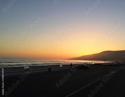 sunset on the beach