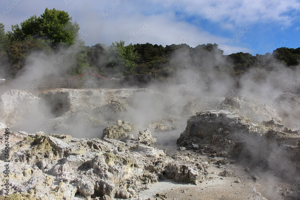 Geothermal Activity at Rotorua in New Zealand