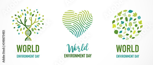 World Environment day, go green concept design. Vector illustration