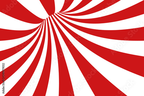Vector abstract illustration of vortex with stripes. Trendy 3d background in op art style, optical illusion.