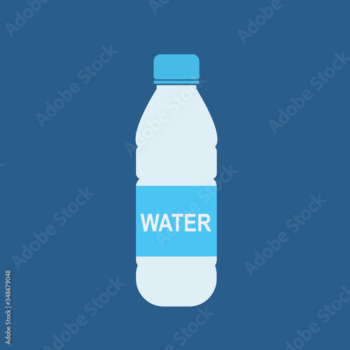 flat design mineral water bottle