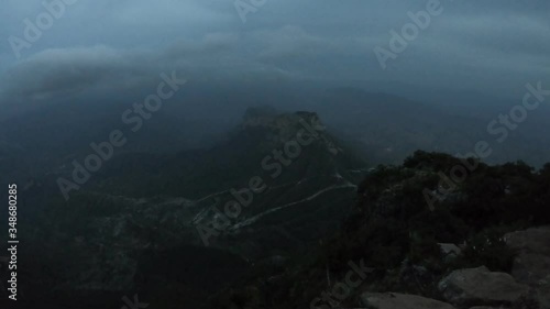 scenic view of Cuatro Palos Viewpoint in the Queretaro's Sierra, Mexico
