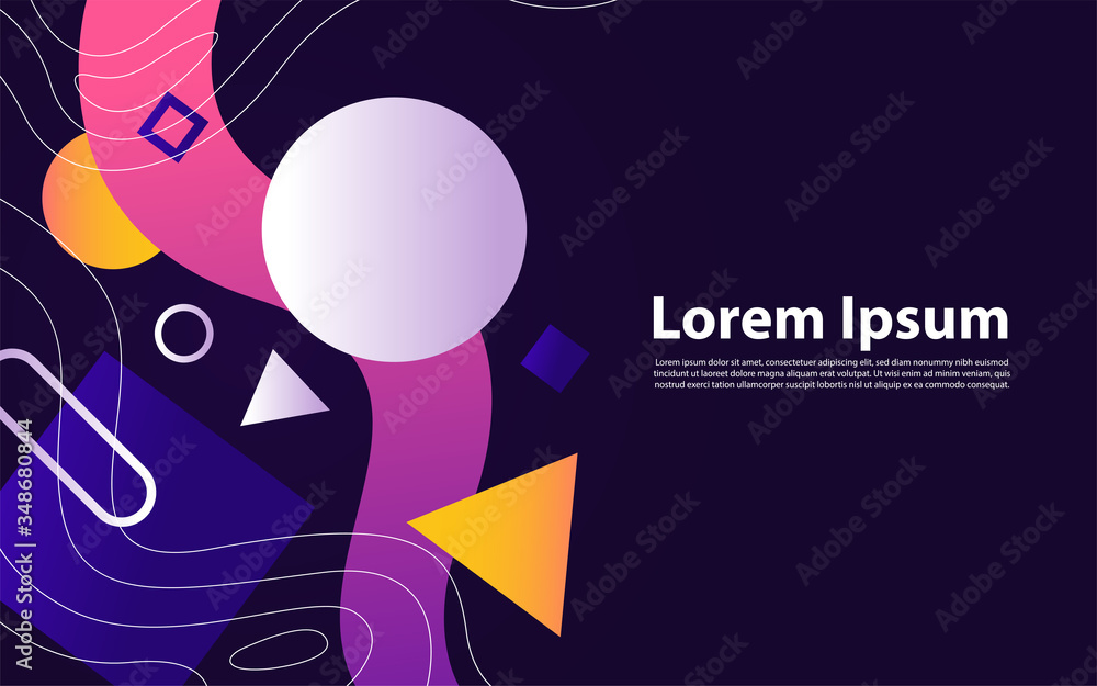 Colorful geometric background vector design. Abstract composition with shapes.