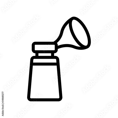mechanical suction cup with breast pump icon vector. mechanical suction cup with breast pump sign. isolated contour symbol illustration