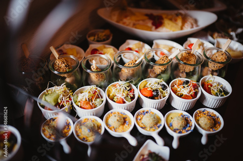 photo of food table at a party