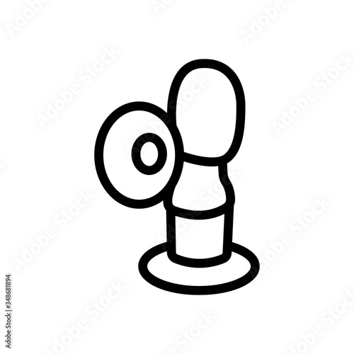 rubber pump breast icon vector. rubber pump breast sign. isolated contour symbol illustration