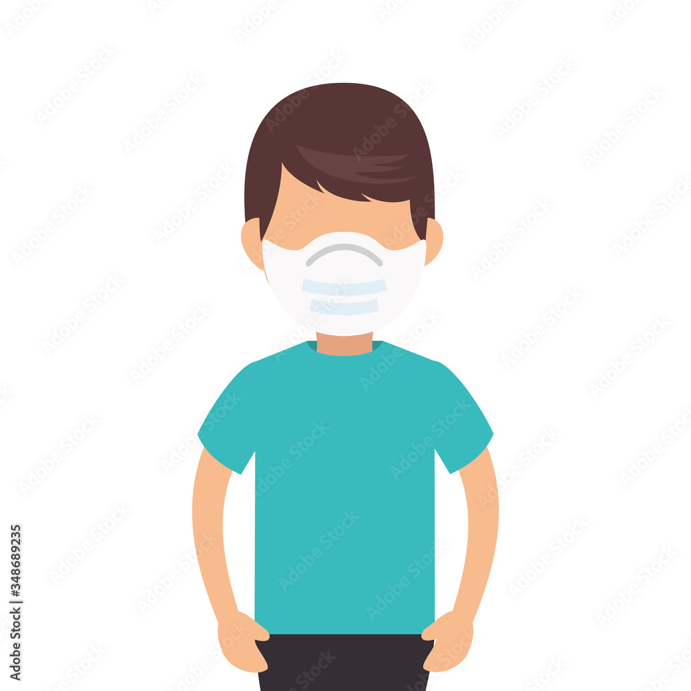 man using face mask isolated icon vector illustration design man using face mask isolated icon vector illustration design