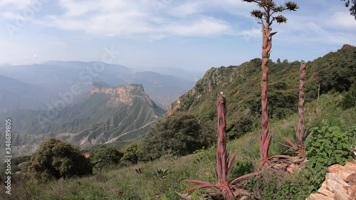 scenic view of Cuatro Palos Viewpoint in the Queretaro's Sierra, Mexico
