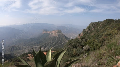 scenic view of Cuatro Palos Viewpoint in the Queretaro's Sierra, Mexico
