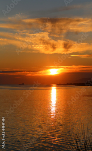 Photo of a beautiful sunset on the sea © tanor27