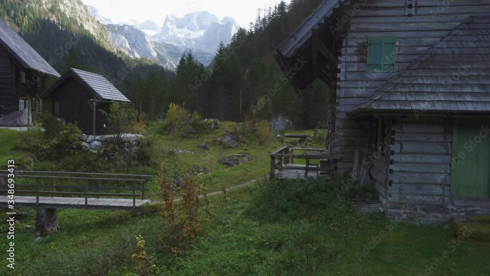 old traditional wooden huts on a meadow at the austrian Alps
old traditional wooden huts on a meadow at the austrian Alps