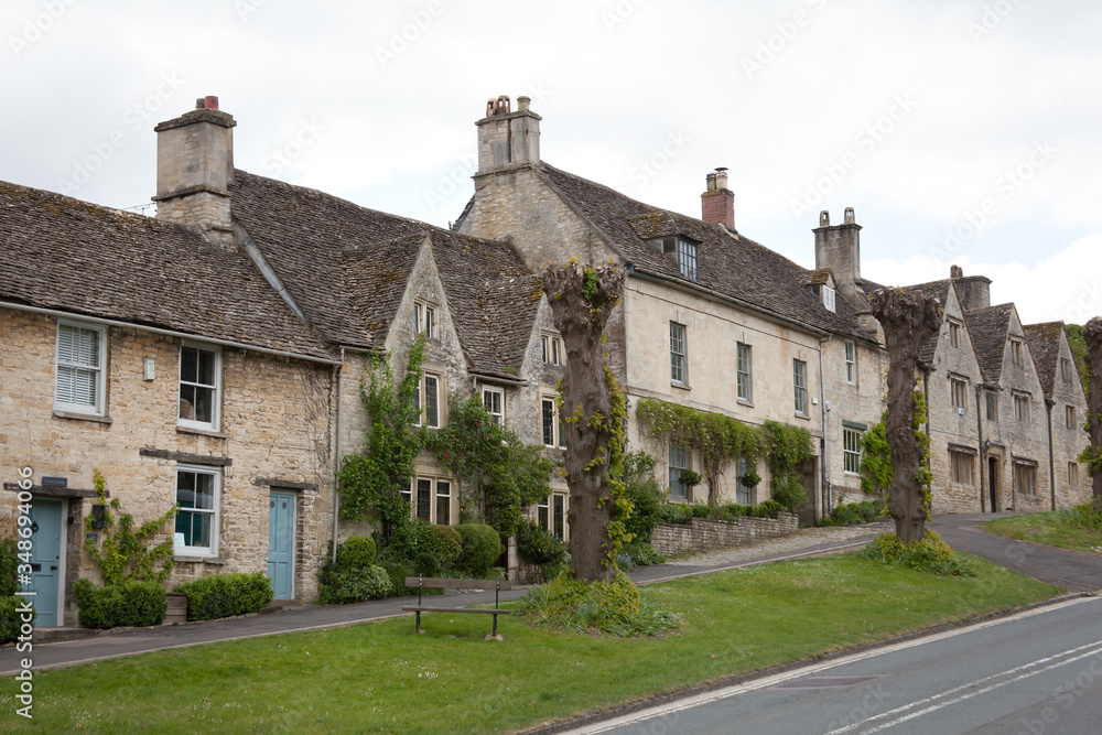 Buildings on the High Street in Burford in Oxfordshire, UK