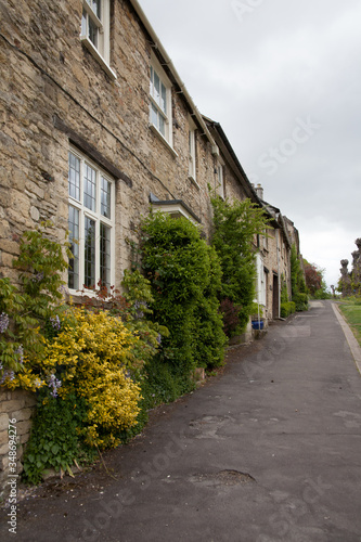Houses on the High Street in Burford in Oxfordshire  UK